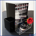 Black Rotating Customerized Acrylic Lipstick Holder with Logo